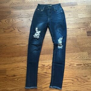 FASHION NOVA dark wash super stretchy jeans